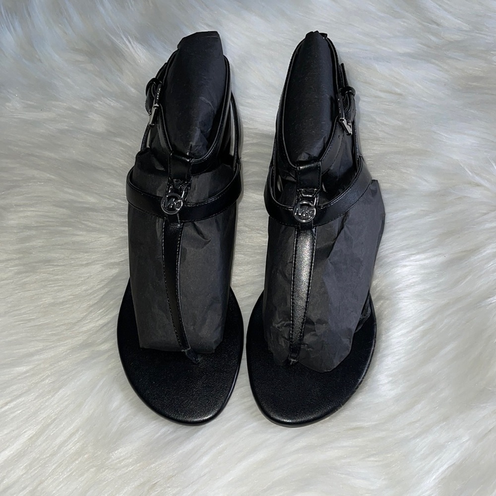 Michael Kors Black Sasha Thong Sandals